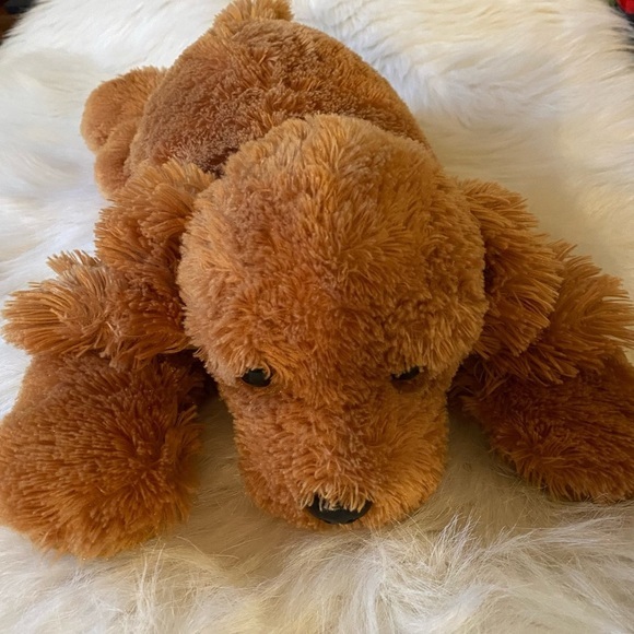 Aurora Plush Brown Dog Stuffed Animal - Picture 1 of 13